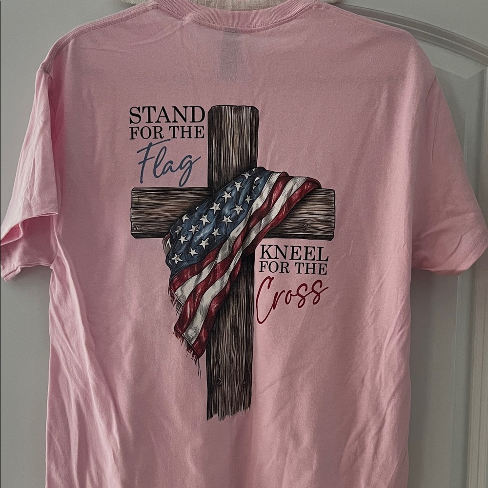 Stand for the Flag Kneel for the Cross Tee Shirt